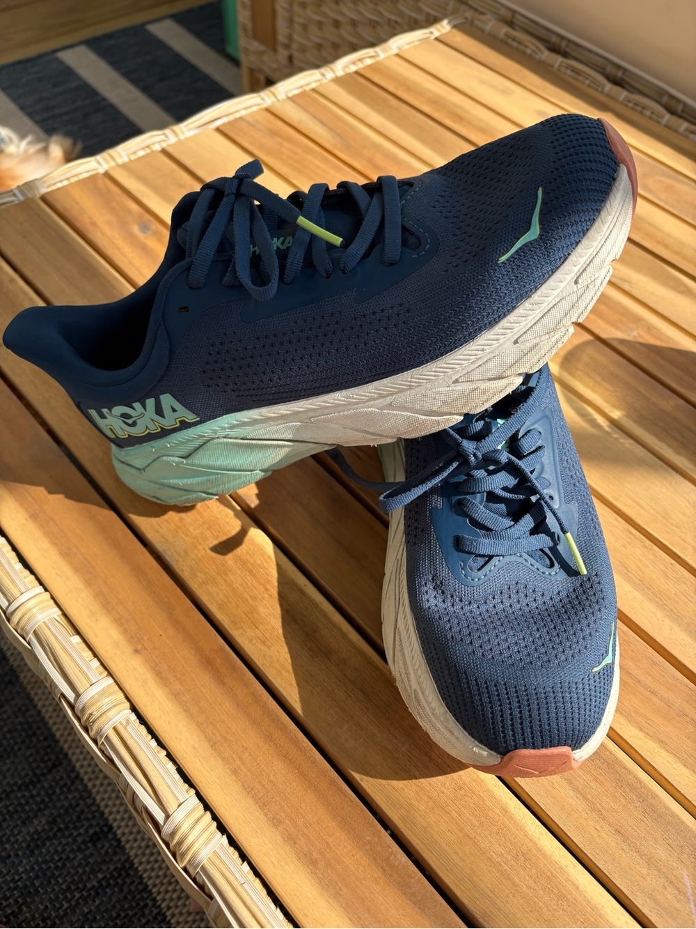 HOKA Arahi 7 Midnight Seafoam Womens Sneaker Running Shoe Size 8B